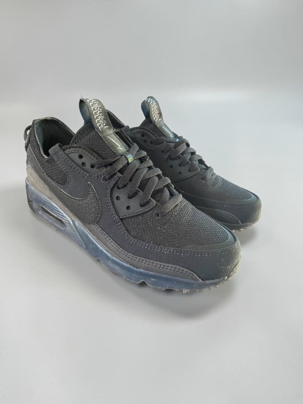 Nike Air Max 90 Terrascape Triple Black Mens Shoes Size 8.5 DQ3987 002 Worn 5-7X
